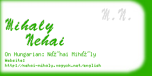 mihaly nehai business card